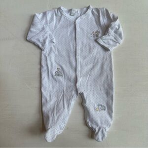 Kissy Kissy Farm Yard Dot Pima Cotton Snap Footie